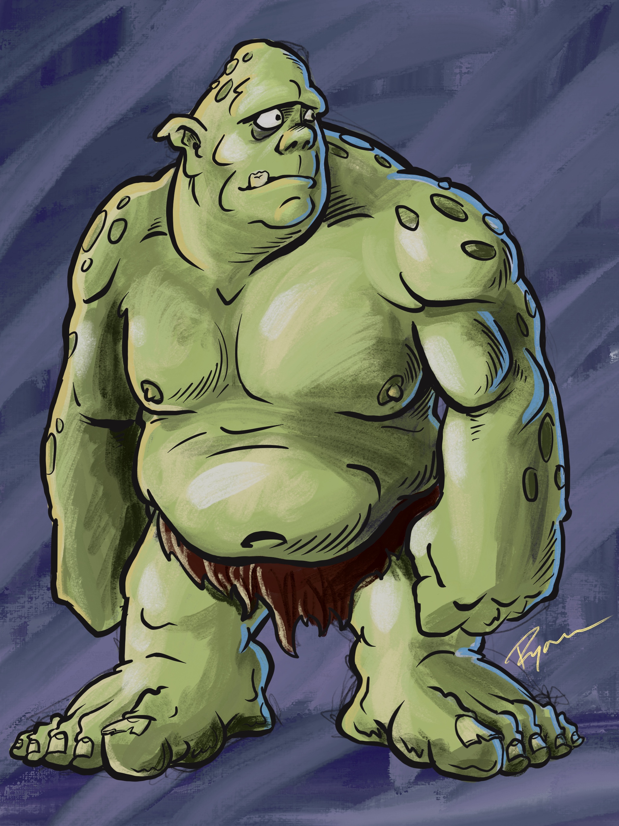 Detailed troll character artwork.