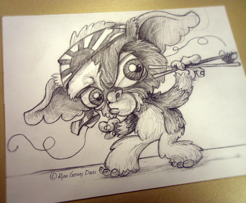 Karate-themed Gizmo illustration.